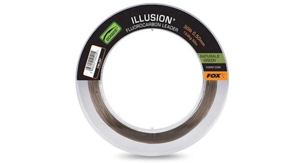FOX - Fluorocarbon Edges Illusion Leader Naturals Green 0,50 mm 13,6 kg 50 m