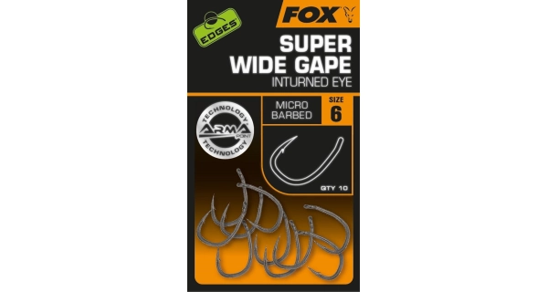 FOX - Háčky Edges Armapoint Super Wide Gape Inturned Eye vel. 4 10 ks