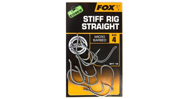 FOX - Háčky Edges Stiff Rig Straight vel. 8