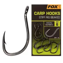 FOX - Háčky Stiff Rig Beaked Carp vel. 6 10 ks