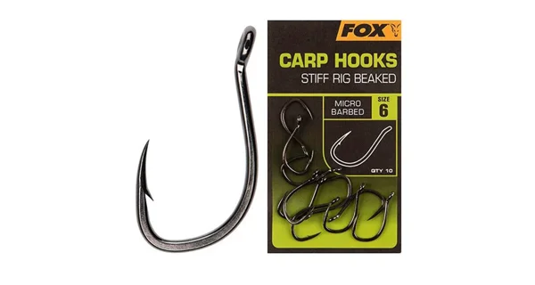 FOX - Háčky Stiff Rig Beaked Carp vel. 6 10 ks