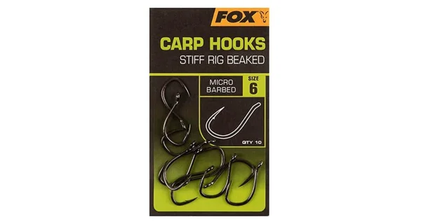 FOX - Háčky Stiff Rig Beaked Carp vel. 6 10 ks