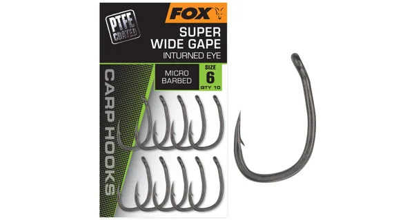 FOX - Háčky Super Wide Gape In-Turned Eye vel. 6 10 ks