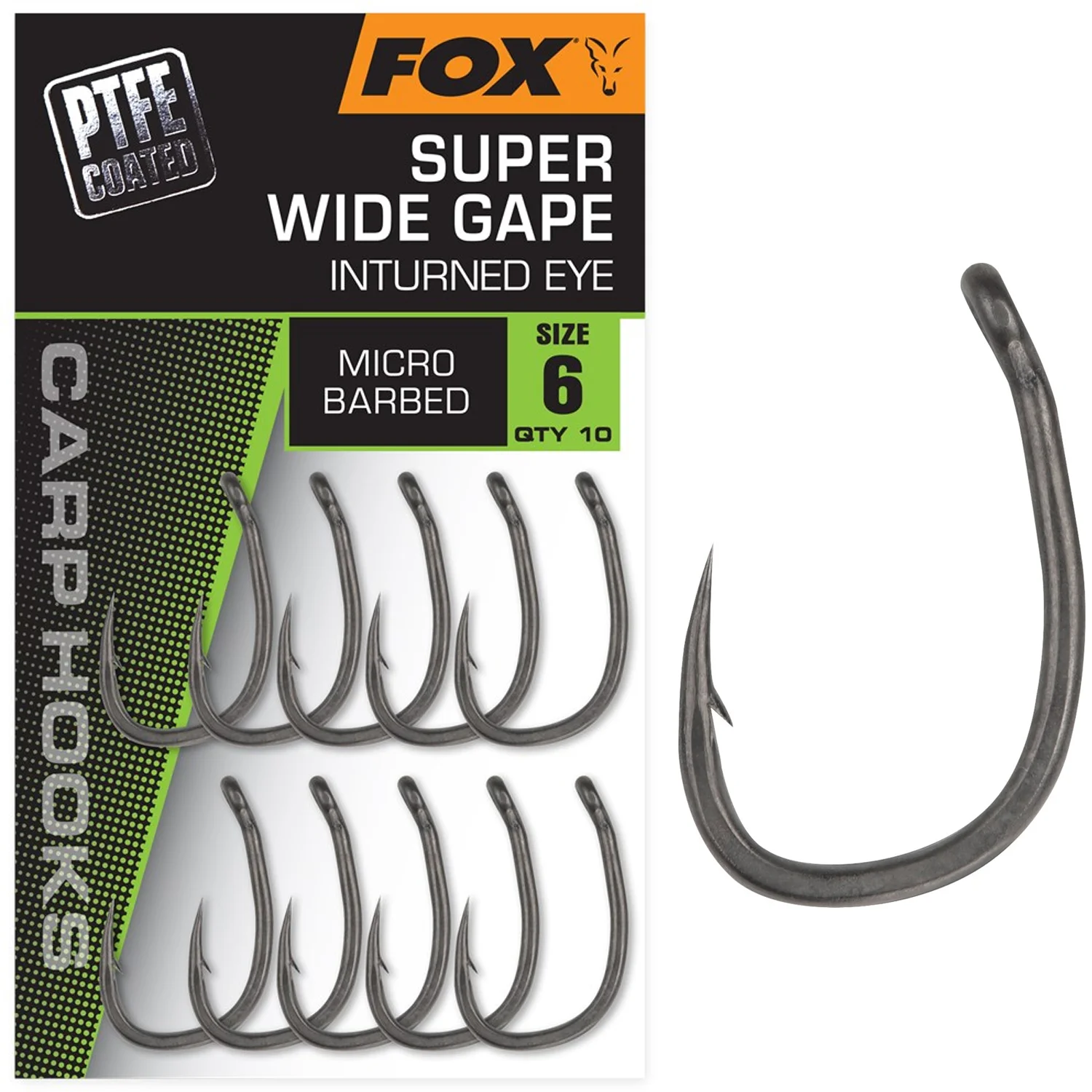 FOX FOX - Háčky Super Wide Gape In-Turned Eye vel. 6 10 ks