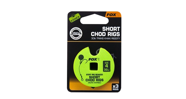 FOX - Hotový návazec Edges Stiff Chod Rig Short 6 25 lb 3 ks