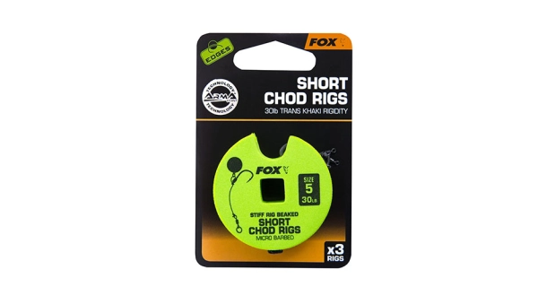 FOX - Hotový návazec Edges Stiff Chod Rig Short 6 25 lb 3 ks