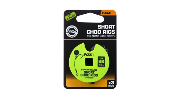 FOX - Hotový návazec Edges Stiff Chod Rig Short 6 25 lb 3 ks