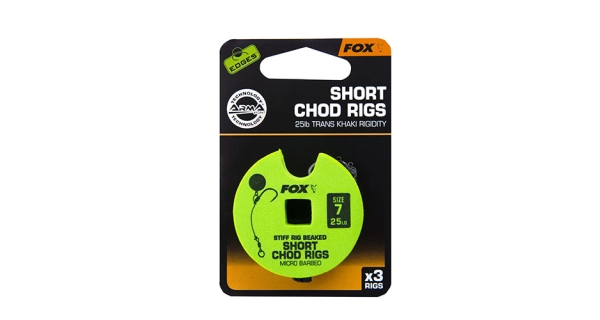FOX - Hotový návazec Edges Stiff Chod Rig Short 6 25 lb 3 ks