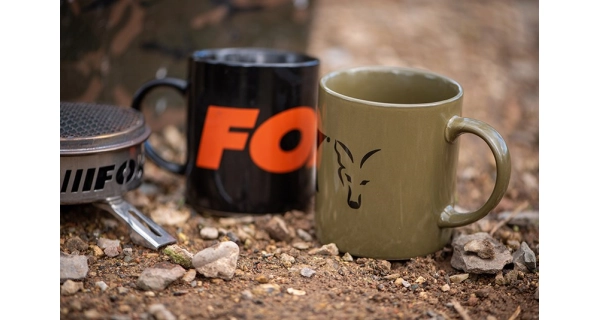 FOX - Hrnek Collection Ceramic Mug Black and Orange Logo 350 ml