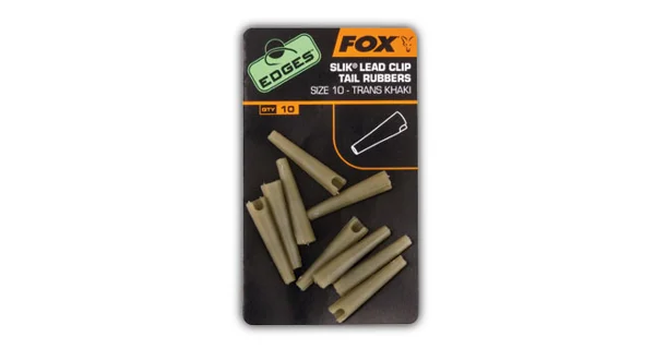 FOX - Koncovky Edges size 10 slik lead clip tail rubbers khaki 10 ks
