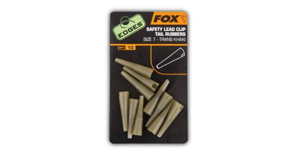 FOX - Koncovky Edges size 7 lead clips tail rubbers khaki 10 ks