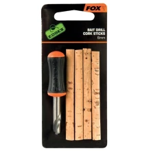 FOX - Korkové válečky s vrtáčkem Edges Drill & Cork Stick Set 6 mm 4 ks