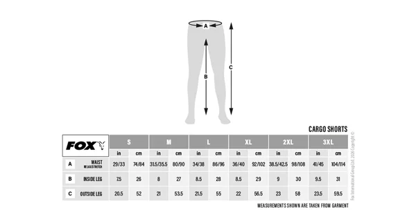 FOX - Kraťasy Khaki LW Cargo Shorts vel. XL