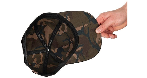 FOX - Kšiltovka Black/Camo Flat Peak Snapback Hat