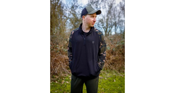 FOX - Mikina LW Black Camo QTR Zip vel. 3XL