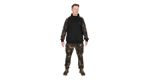 FOX - Mikina LW Black Camo QTR Zip vel. 3XL