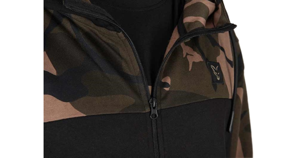 FOX - Mikina LW Black Camo Split Zip Hoody vel. M
