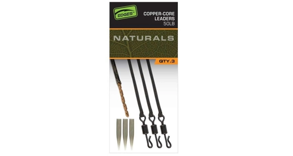 FOX - Montáž Edges Naturals Copper Core Leader 75 cm 3 ks