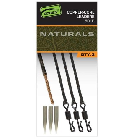 FOX - Montáž Edges Naturals Copper Core Leader 75 cm 3 ks