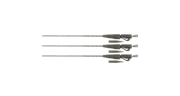 FOX - Montáž Edges Naturals Submerge Lead Clip Leaders 40 lb 75 cm 3 ks
