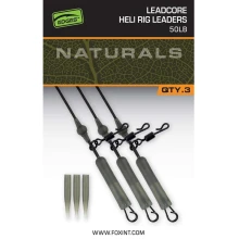 FOX - Montáž Naturals Leadcore Heli Rig Leaders 75 cm 50 lb 3 ks