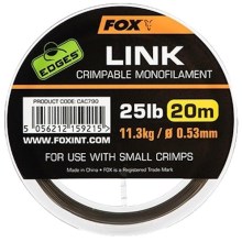 FOX - Návazcový vlasec Edges Link Trans Khaki Mono 20 m 0,53 mm 25 lb