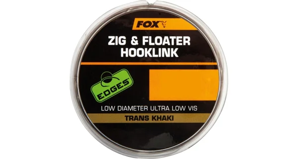FOX - Návazcový vlasec Edges Zig & Floater Hooklink Trans Khaki 0,26 mm 4,53 kg 100 m