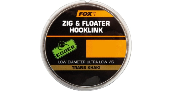 FOX - Návazcový vlasec Edges Zig & Floater Hooklink Trans Khaki 0,30 mm 6,8 kg 100 m