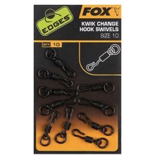 FOX - Obratlík Edges Kwik Change Hook Swivel vel. 10 10 ks