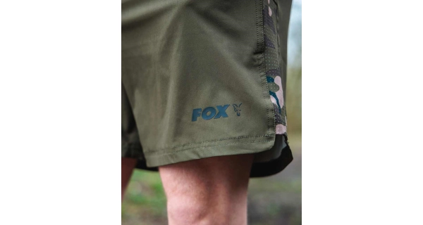 FOX - Plavecké kraťasy Khaki Camo LW Swim Shorts vel. 2XL