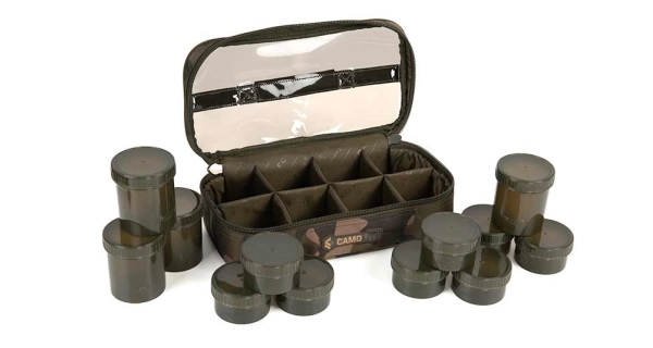 FOX - Pouzdro na nástrahy Camolite 12 Pot Hookbait Case