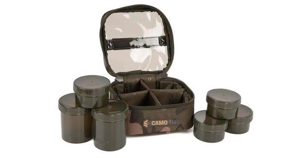 FOX - Pouzdro na nástrahy Camolite 6 Pot Hookbait Case