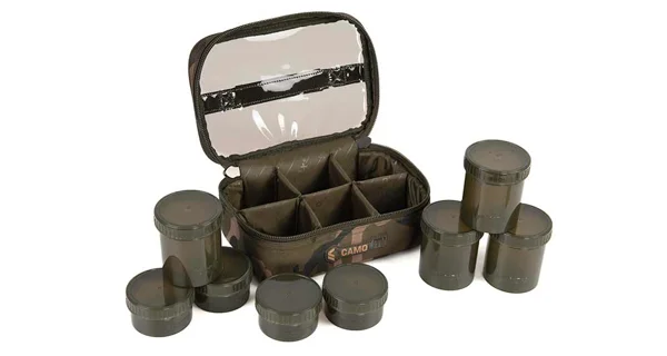FOX - Pouzdro na nástrahy Camolite 8 Pot Hookbait Case