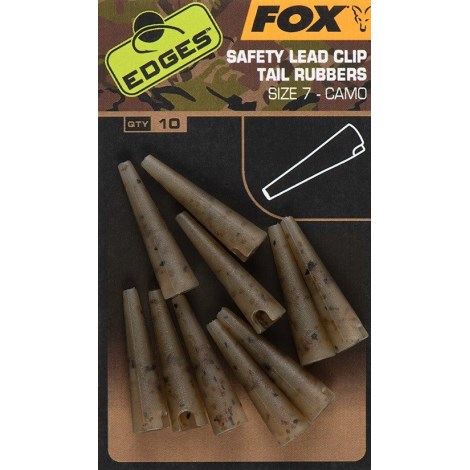 FOX - Převleky Edges Camo Safety Lead Clip Tail Rubbers vel. 7 10 ks