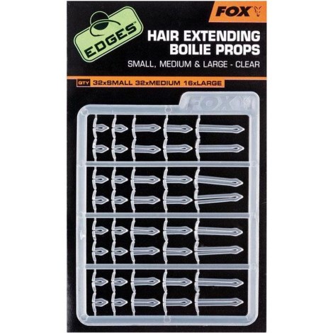 FOX - Prodlužovací zarážky Edges Hair Extending Boilie Props Clear
