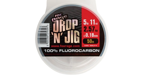 FOX RAGE - Drop 'N' jig fluorocarbon - 0,20 mm 3,08 kg / 6,80 lb