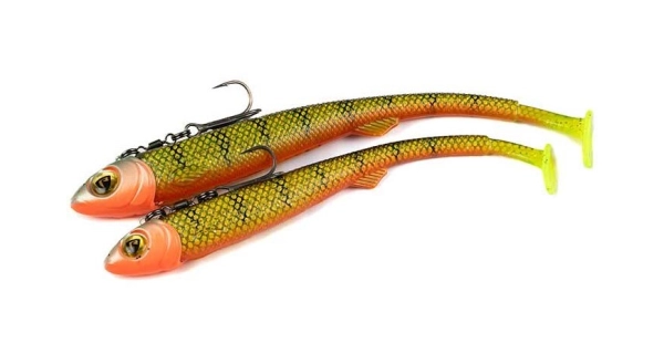 FOX RAGE - Gumová nástraha Pelagic Ready Rig Slick Fast Natural Perch 21 cm 60 g
