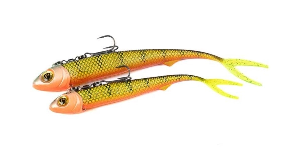 FOX RAGE - Gumová nástraha Pelagic Ready Rig Slick Finesse Natural Perch 16 cm 40 g