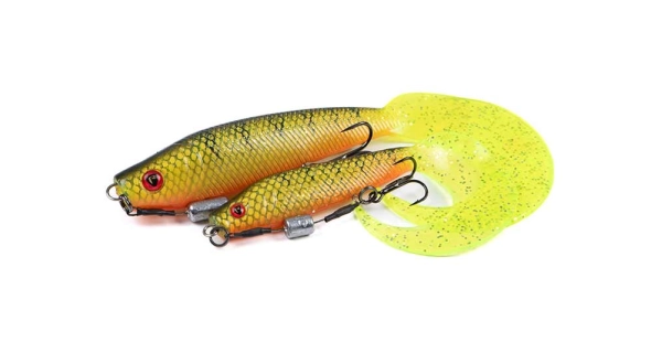 FOX RAGE - Gumová nástraha Pro Grub Loaded 12 cm Natural Perch