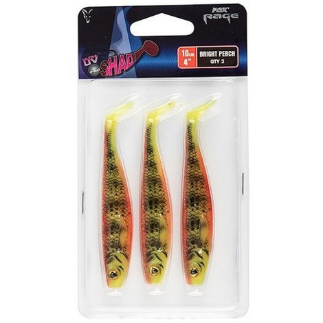 FOX RAGE - Gumová nástraha Pro Shad Single Colour Packs UV 10 cm Bright Perch 3 ks