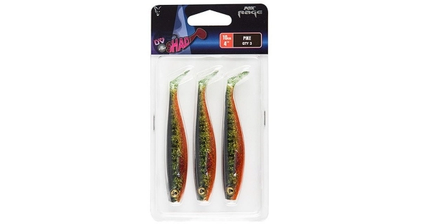 FOX RAGE - Gumová nástraha Pro Shad Single Colour Packs UV 10 cm Pike 3 ks