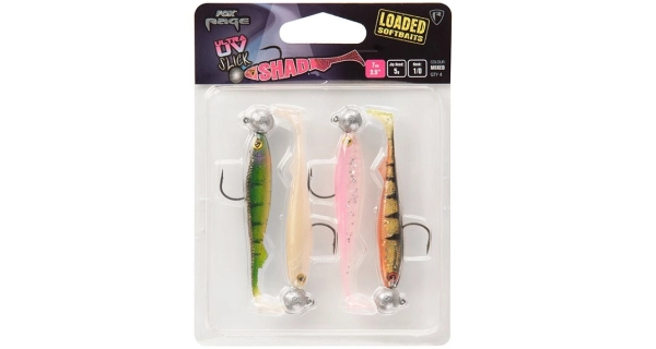 FOX RAGE - Gumová nástraha UV Slick Shad Loaded 7 cm 5 g 4 ks