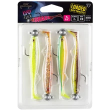 FOX RAGE - Gumová nástraha UV Slick Shad Mixed Colour Pack Loaded 11 cm 10 g 4 ks