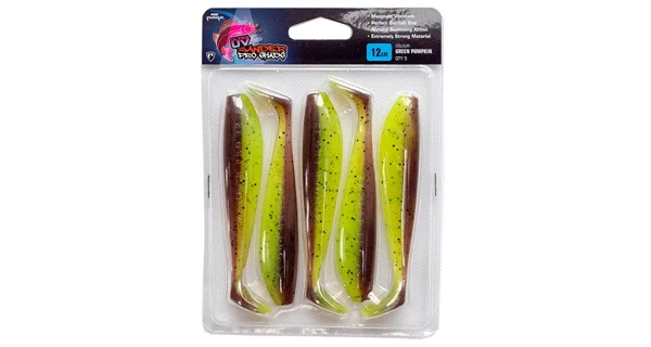 FOX RAGE - Gumová nástraha Zander Pro Shad Ultra UV Single Colour Packs Green Pumpkin 12 cm 5 ks