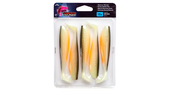 FOX RAGE - Gumová nástraha Zander Pro Shad Ultra UV Single Colour Packs Hot Olive 7,5 cm 5 ks