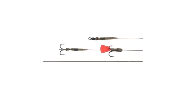 FOX RAGE - Hotový návazec Twin Treble Trace Barbed 40 lb vel. 6