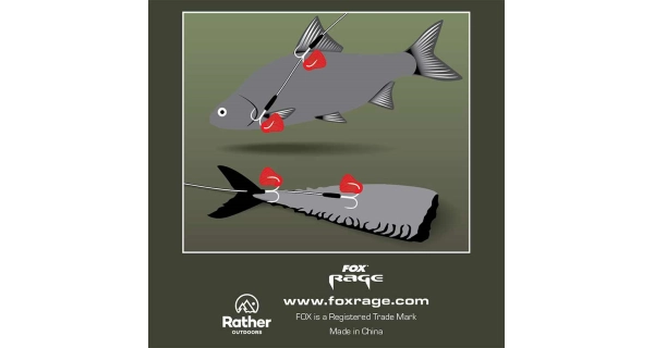 FOX RAGE - Hotový návazec Twin Treble Trace Barbed 40 lb vel. 8