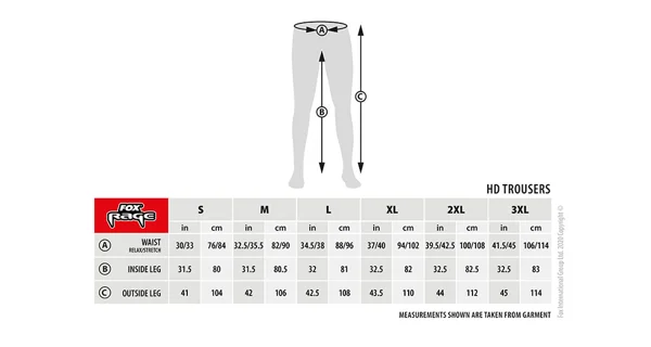FOX RAGE - Kalhoty HD Trousers vel. L