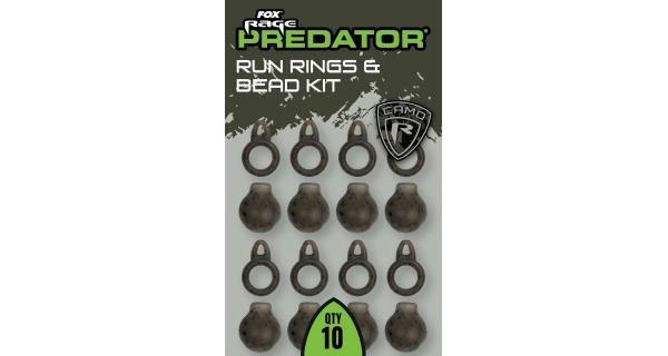 FOX RAGE - Korálky a kroužky Camo Run Rings & Bead Kit 10 ks