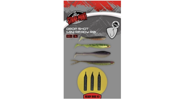 FOX RAGE - Montáž Drop Shot Mini Ready Rig vel. 4 3 ks